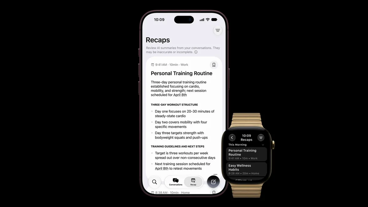 Siri Recap auf iPhone und Apple Watch