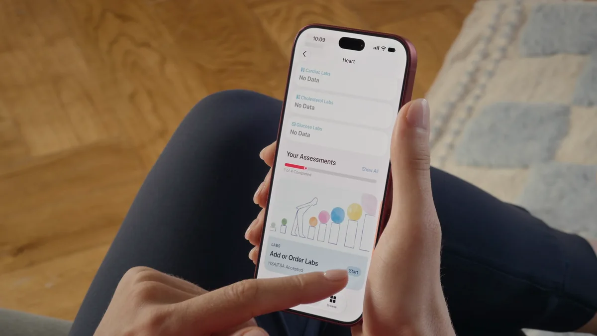 Neue Gesundheitsansichten auf dem iPhone