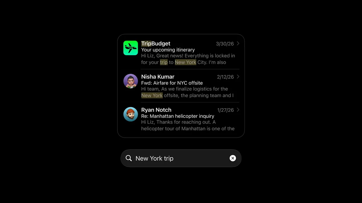 Überarbeitete Suche auf dem iPhone unter iOS 27