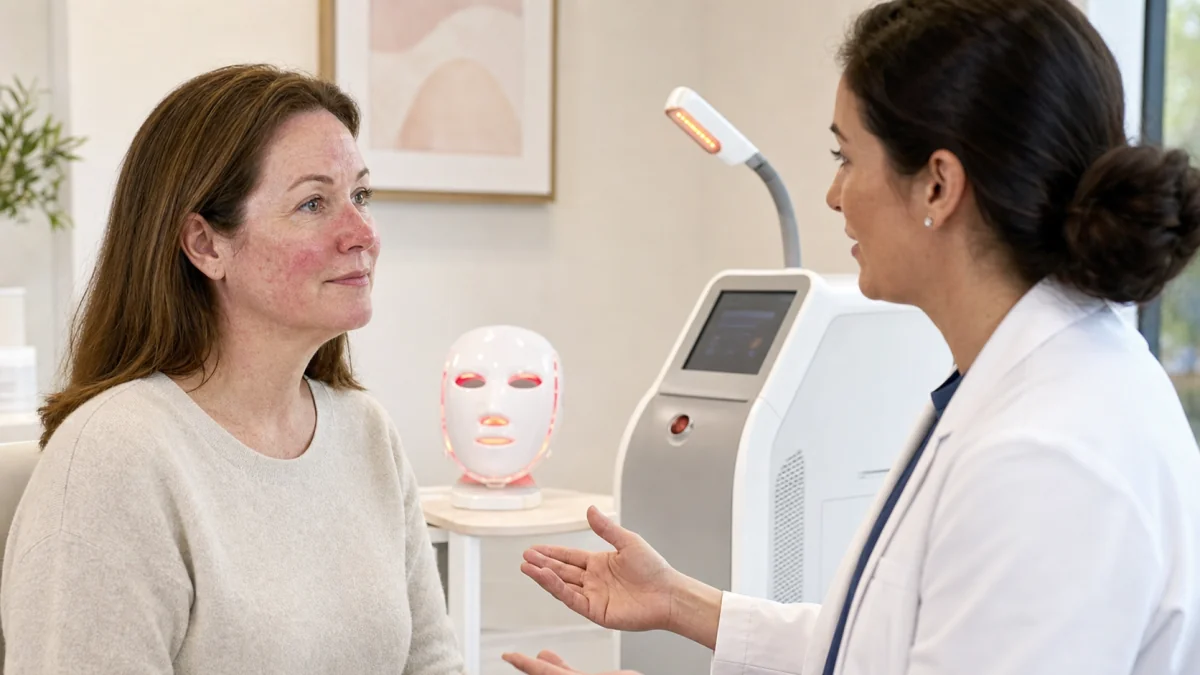 Rotlichttherapie bei Rosacea: LED, IPL und Laser 2026